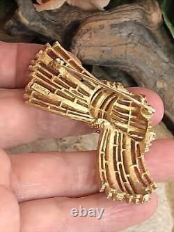 13. Crown Trifari CAVALCADE Clear Crystal Bow Knot Alfred Philippe pin Brooch