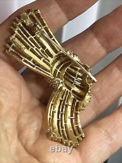 13. Crown Trifari CAVALCADE Clear Crystal Bow Knot Alfred Philippe pin Brooch