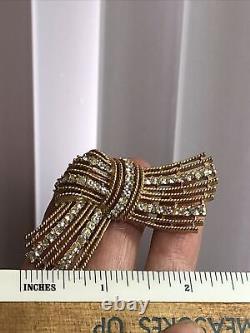 13. Crown Trifari CAVALCADE Clear Crystal Bow Knot Alfred Philippe pin Brooch