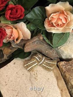 13. Crown Trifari CAVALCADE Clear Crystal Bow Knot Alfred Philippe pin Brooch