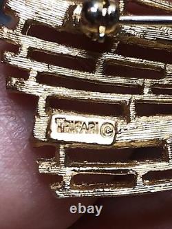 13. Crown Trifari CAVALCADE Clear Crystal Bow Knot Alfred Philippe pin Brooch