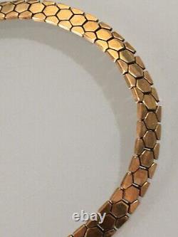 1930's CROWN TRIFARI ALFRED PHILIPPE PAT PEND. COLLAR NECKLACE GOLD PLATED