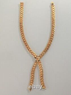 1930's CROWN TRIFARI ALFRED PHILIPPE PAT PEND. COLLAR NECKLACE GOLD PLATED