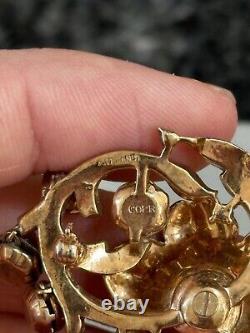 1930s Crown TRIFARI Regence Flower Fur Clip Alfred Philippe Brooch Pin Rare