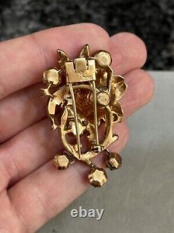 1930s Crown TRIFARI Regence Flower Fur Clip Alfred Philippe Brooch Pin Rare