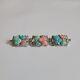 1930s Trifari KTF Tutti Frutti fruit salad bar pin Art Deco blue green pink pear