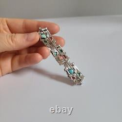 1930s Trifari KTF Tutti Frutti fruit salad bar pin Art Deco blue green pink pear