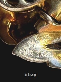 1939 Crown Trifari Alfred Philippe'regence' Rhinestone Floral Trembler Bracelet