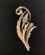 1940's Alfred Philippe Large Crown Trifari Floral Spray Rhinestone Brooch