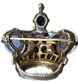 1940's CROWN TRIFARI Alfred Philippe Sterling Silver Crown Brooch 137542