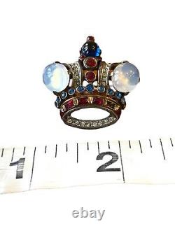 1940's CROWN TRIFARI Alfred Philippe Sterling Silver Crown Brooch 137542