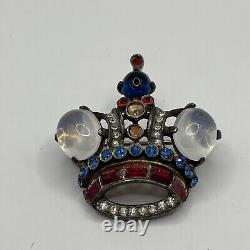 1940's CROWN TRIFARI Alfred Philippe Sterling Silver Crown Brooch 137542. #7