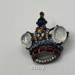 1940's CROWN TRIFARI Alfred Philippe Sterling Silver Crown Brooch 137542. #7
