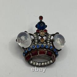 1940's CROWN TRIFARI Alfred Philippe Sterling Silver Crown Brooch 137542. #7