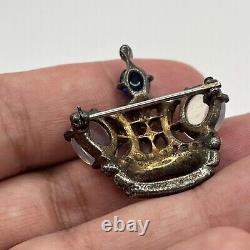 1940's CROWN TRIFARI Alfred Philippe Sterling Silver Crown Brooch 137542. #7