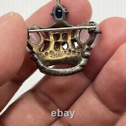 1940's CROWN TRIFARI Alfred Philippe Sterling Silver Crown Brooch 137542. #7