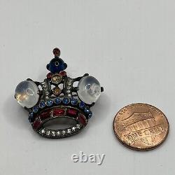 1940's CROWN TRIFARI Alfred Philippe Sterling Silver Crown Brooch 137542. #7