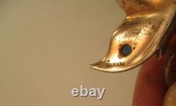 1940's Crown Trifari Alfred Philippe Sterling Rhinestone Butterfly Pin 1-11/16