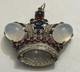 1940's Rare CROWN TRIFARI Alfred Philippe Sterling Silver Crown Pendant