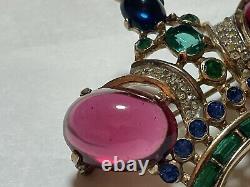 1940s CROWN TRIFARI SIGNED STERLING BROOCH PIN #187542 ALFRED PHILIPPE