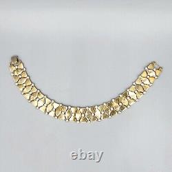 1940s Crown Trifari Alfred Philippe Golden Honeycomb Crystal Bracelet 7.25