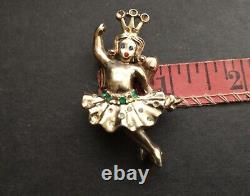 1940s Crown Trifari by Alfred Philippe Heavenly Twins Dancing Angel Brooch Pin