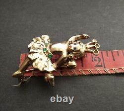 1940s Crown Trifari by Alfred Philippe Heavenly Twins Dancing Angel Brooch Pin
