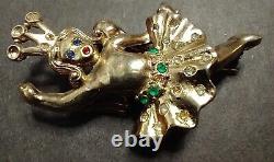 1940s Crown Trifari by Alfred Philippe Heavenly Twins Dancing Angel Brooch Pin