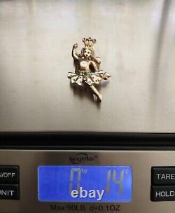 1940s Crown Trifari by Alfred Philippe Heavenly Twins Dancing Angel Brooch Pin