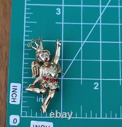 1940s Crown Trifari by Alfred Philippe Heavenly Twins Dancing Angel Pin Brooch