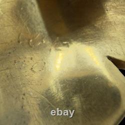 1940s HAND SIGNED Crown Trifari Alfred Philippe GOLD LEAVES Fur Dress Pin Clips