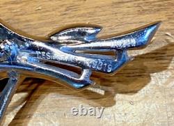 1941 Alfred Philippe Crown Trifari Pave Rhinestone Floral Spray Brooch # 129319