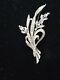 1941 Alfred Philippe Crown Trifari Pave Rhinestone Floral Spray Brooch # 12931