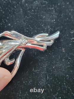 1941 Alfred Philippe Crown Trifari Pave Rhinestone Floral Spray Brooch # 12931