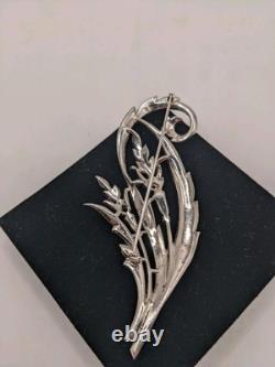 1941 Alfred Philippe Crown Trifari Pave Rhinestone Floral Spray Brooch # T29320