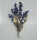 1942 Crown Trifari Faux Sapphires Diamonds Flowers Fur Clip Alfred Philippe 4