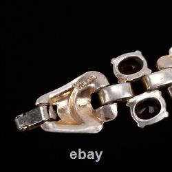 1944 Trifari Sterling Ruby Red Vermeil Alfred Philippe Link Bracelet Silver Gilt