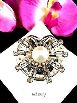 1947 Crown Trifari Philippe Vermeil Sterling Spangle Rs Dream Shell Clip Brooch