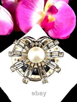 1947 Crown Trifari Philippe Vermeil Sterling Spangle Rs Dream Shell Clip Brooch