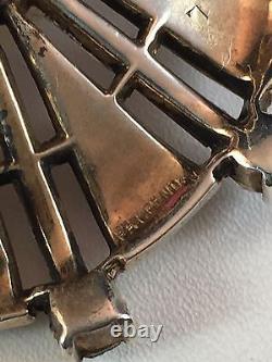 1947 Crown Trifari Philippe Vermeil Sterling Spangle Rs Dream Shell Clip Brooch