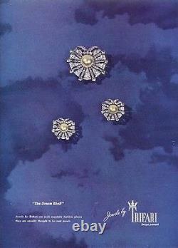 1947 Crown Trifari Philippe Vermeil Sterling Spangle Rs Dream Shell Clip Brooch