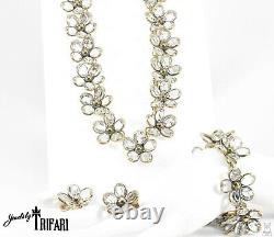 1948 Alfred Philippe Trifari Parure Diamante Necklace, Earrings, & Bracelet