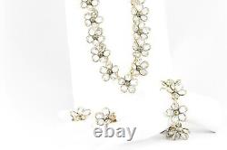 1948 Alfred Philippe Trifari Parure Diamante Necklace, Earrings, & Bracelet