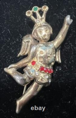 1948 Crown Trifari Alfred Philippe Heavenly Twins Dancing Angel Pin Brooch HTF