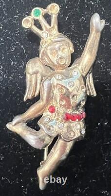 1948 Crown Trifari Alfred Philippe Heavenly Twins Dancing Angel Pin Brooch HTF