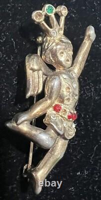 1948 Crown Trifari Alfred Philippe Heavenly Twins Dancing Angel Pin Brooch HTF