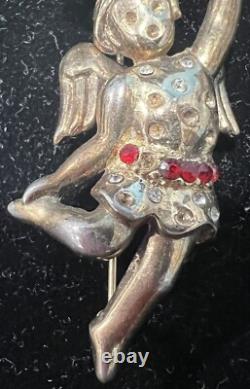 1948 Crown Trifari Alfred Philippe Heavenly Twins Dancing Angel Pin Brooch HTF