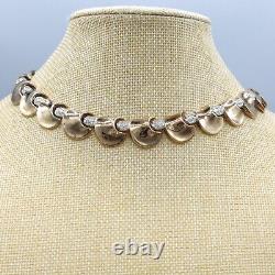 1948 Crown Trifari Original COMET Philippe Gold Tone Crystal Necklace 15.5