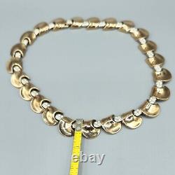 1948 Crown Trifari Original COMET Philippe Gold Tone Crystal Necklace 15.5