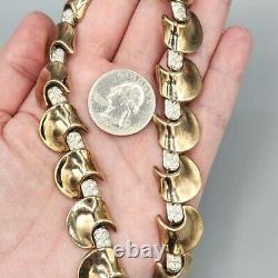 1948 Crown Trifari Original COMET Philippe Gold Tone Crystal Necklace 15.5